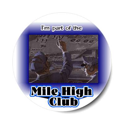 plane airplane air pilot captain wings bird commercial airline part mile high club sticker