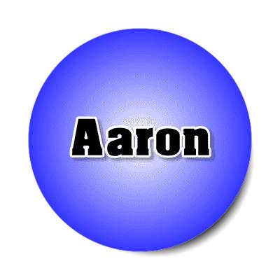 aaron common names male custom name sticker