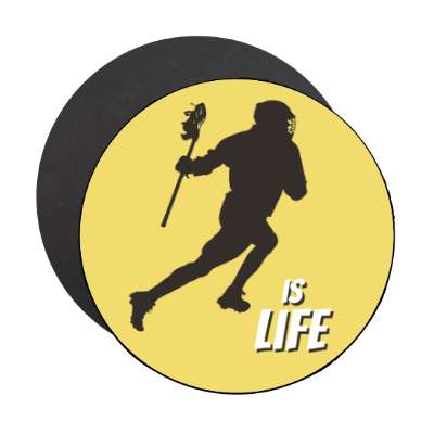 lacrosse is life sihouette lacrosse player with stick sports lacrosse stick field goal ball fun recreational activities