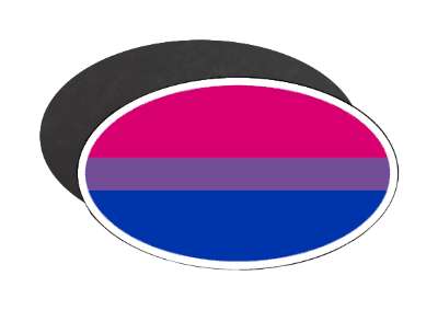 bisexual pride flag colors stickers, magnet