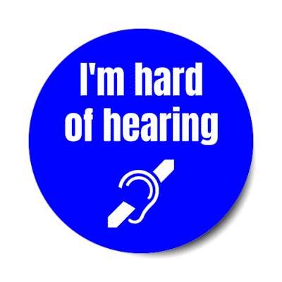 im hard of hearing symbol stickers, magnet