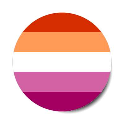 lesbian pride five stripe stickers, magnet