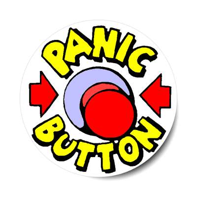 panic button red arrows stickers, magnet