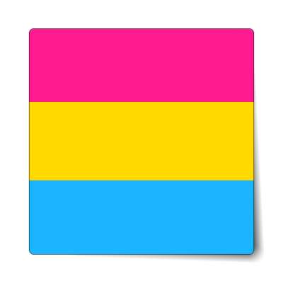 pansexual flag stickers, magnet