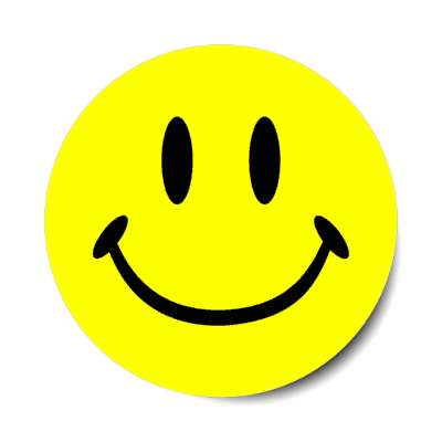 smiley classic yellow sticker