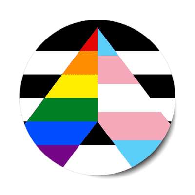 straight trans ally flag colors stickers, magnet