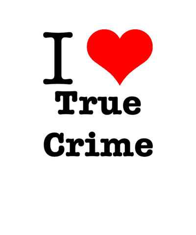 I Heart Love True Crime Fan Stickers, Magnet