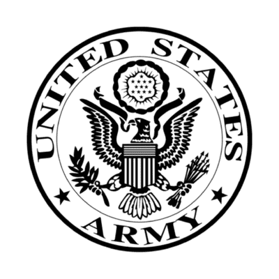U. S. Army Logo over American Flag. Digital Art by Serge Averbukh - Pixels