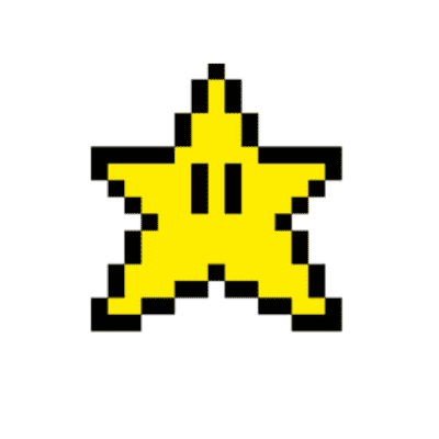 mario star pixel
