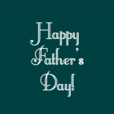 happy fathers day dark green stickers magnet wacky print