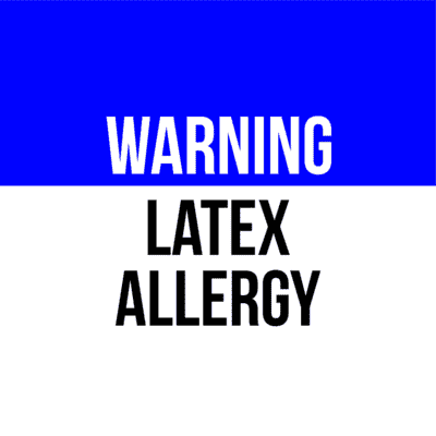 Warning: Latex Allergy Blue Stickers, Magnet