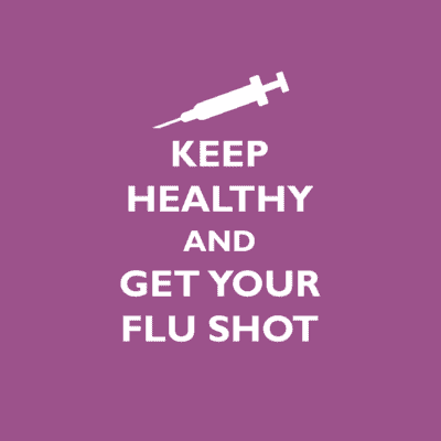 Keep Healthy And Get Your Flu Shot Keep Calm Style Purple Stickers, Magnet  | Wacky Print