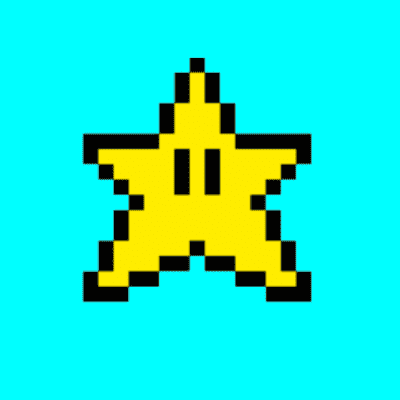 mario star pixel