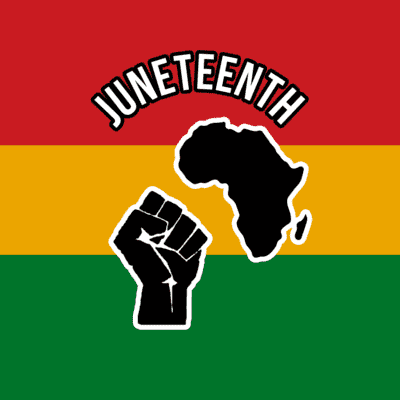 Juneteenth Raised Fist African Silhouette White Outline Pan African Colors  Stickers, Magnet