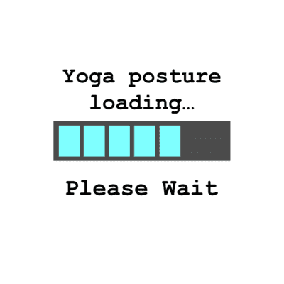 Yoga Posture Loading Please Wait Progress Bar Stickers, Magnet