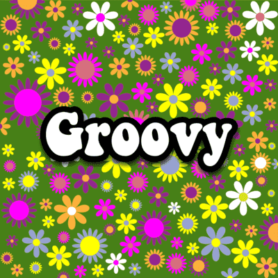 Groovy 1970s Seventies Phrase Stickers, Magnet