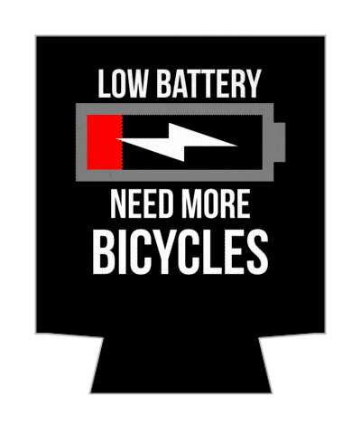 Black Low Battery Need More Bicycles Fan Recharge Stickers, Magnet ...