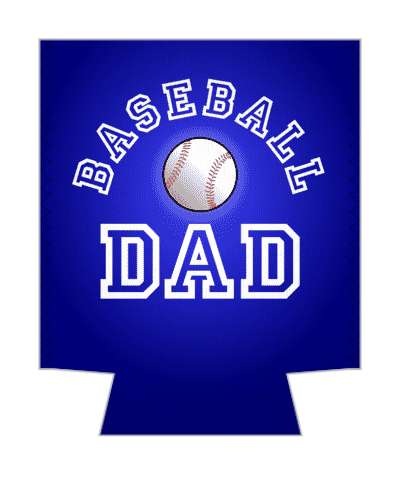 blue gradient ball baseball dad proud parent stickers, magnet