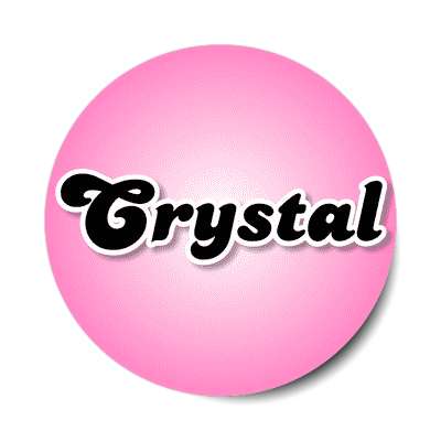 Crystal Female Name Pink Stickers, Magnet | Wacky Print