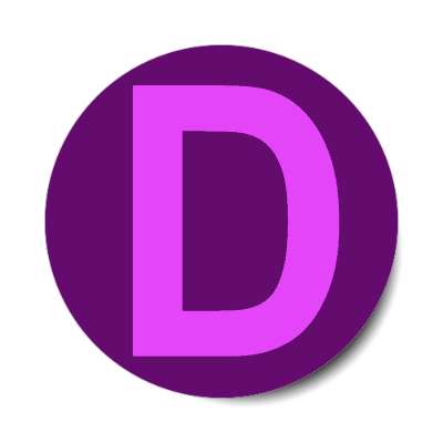 Letter D Uppercase Purple Stickers, Magnet | Wacky Print