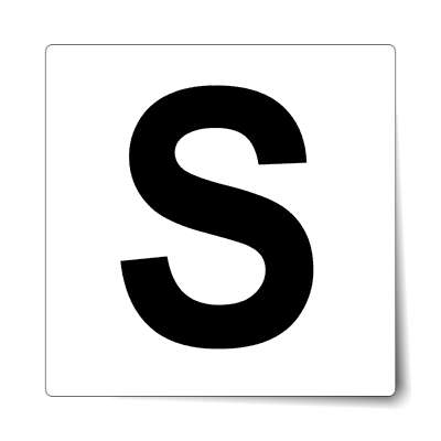 Silver Upper Case Letter S Sticker for Sale by molamode