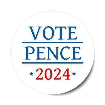 Classic Vote Pence 2024 Politics Stickers, Magnet | Wacky Print