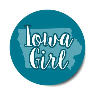 Iowa Girl Us State Shape Stickers, Magnet | Wacky Print