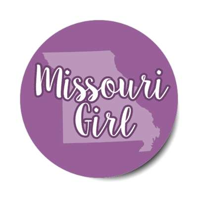 Missouri Girl Us State Shape Stickers, Magnet | Wacky Print