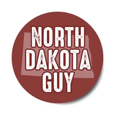 North Dakota Guy Us State Shape Stickers, Magnet | Wacky Print